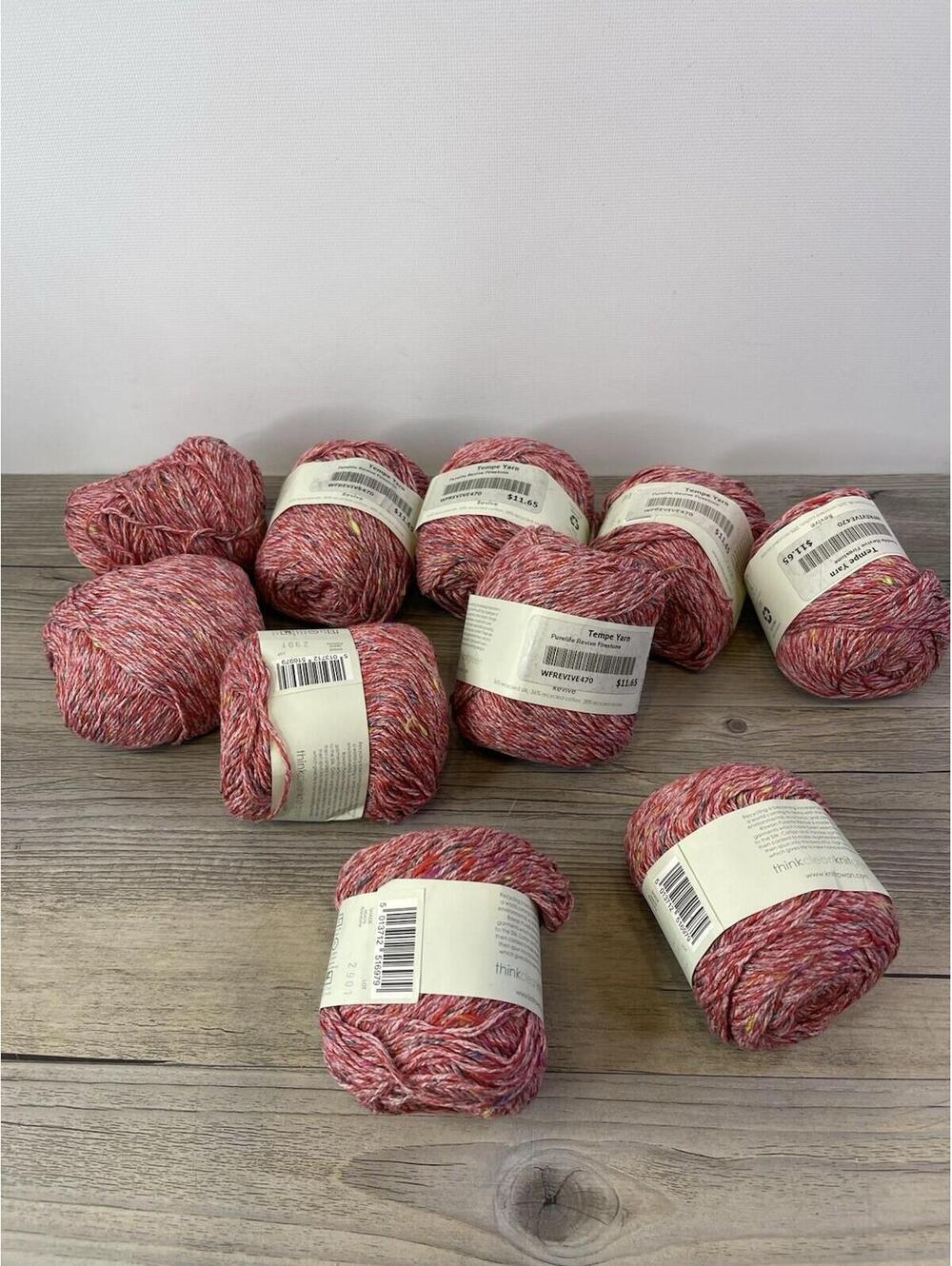 Rowan Purelife Revive Firestone – 10 Skeins – Recycled Silk/Cotton/Viscose Lot